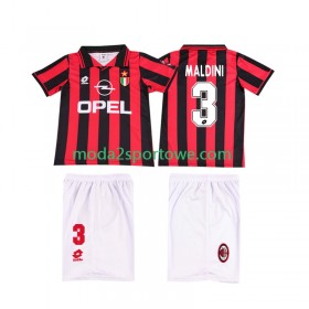 Koszulka AC Milan MALDINI 3 Retro Dziecięcy Domowe Stroje Piłkarskie 1996 1997 Krótki Rękaw
